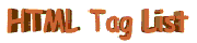 HTML Tag List
